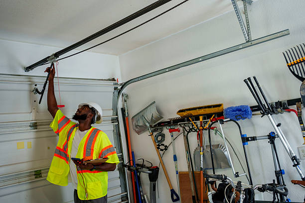 Professional Garage Door Panel Replacement technician working in Blanding, UT